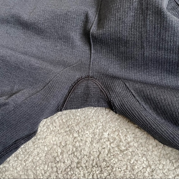 Lululemon In The Flow Crop II Heathered Deep Coal Gray Leggings EUC Size 6 - Picture 10 of 11